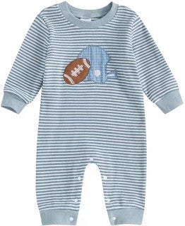 Baby Boys Ram Blue Football Romper