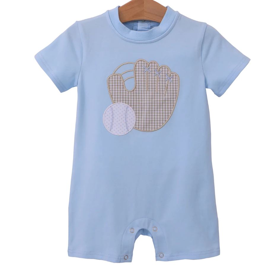 Let's Play Ball Boys Romper _ estimated delivery mid May