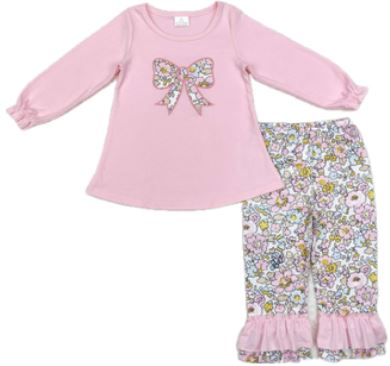 Little Girls Blossom Bow Set