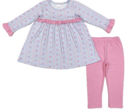 Little Girls Ballerina And Bows Set